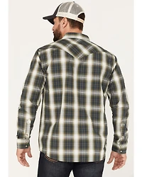 Moonshine Spirit Men's All Day Long Large Plaid Snap Western Shirt