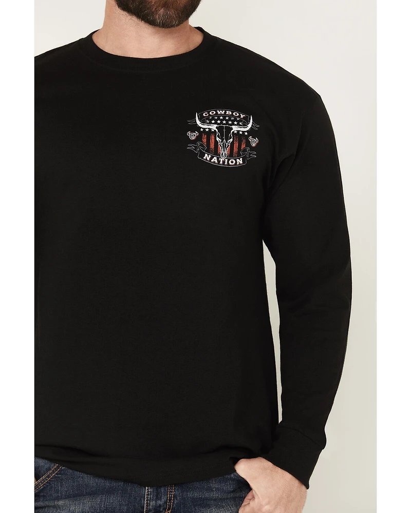 Cowboy Hardware Men's Nation Steerhead Long Sleeve Graphic T-Shirt