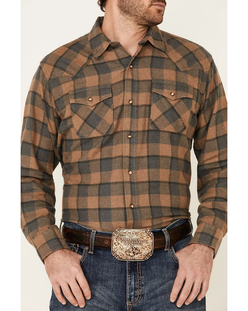 Ariat Men's Hartford Retro Plaid Long Sleeve Snap Western Flannel Shirt