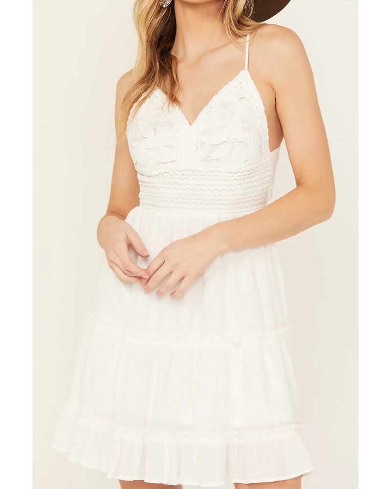 Shyanne Women's Lace Bustier Mini Dress