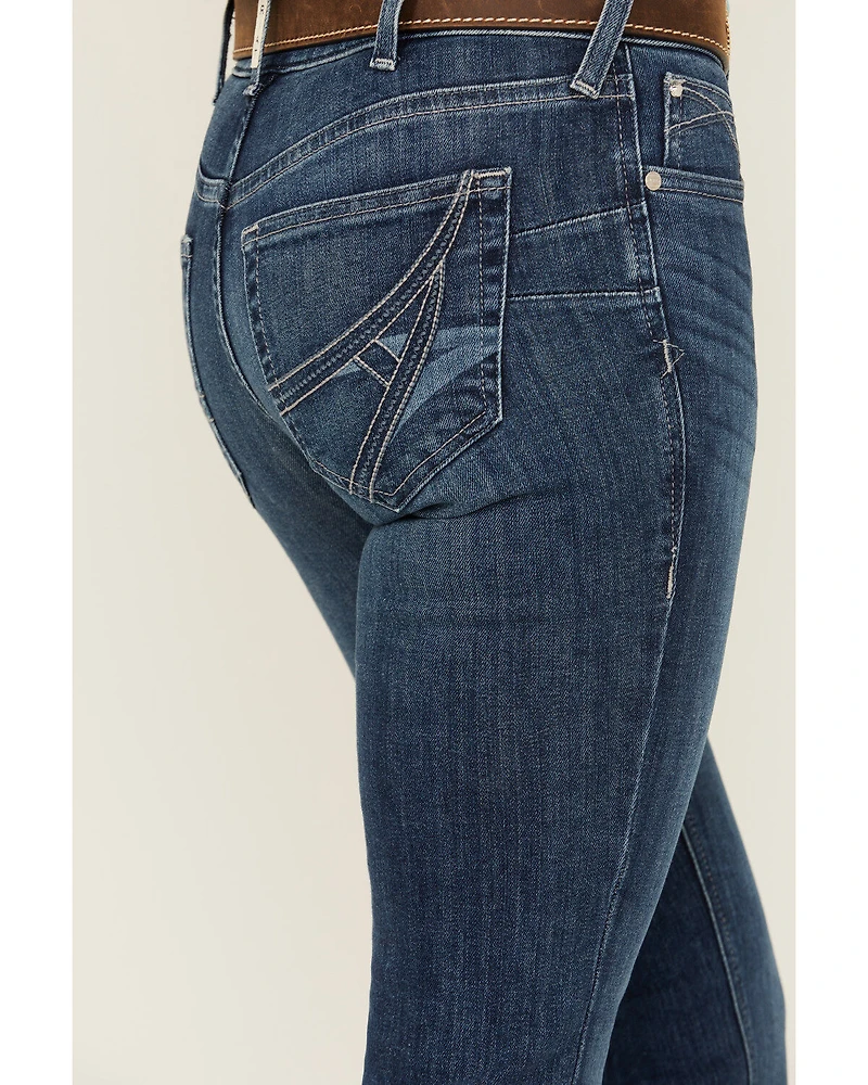 Ariat Women's Dark Wash Ariana Mid Rise Bootcut Stretch Denim Jeans