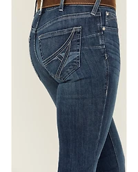 Ariat Women's Dark Wash Ariana Mid Rise Bootcut Stretch Denim Jeans
