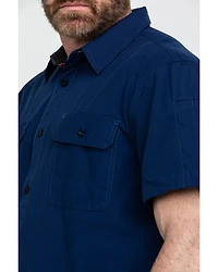 Hawx Men's Solid Yarn Dye Two Pocket Short Sleeve Work Shirt