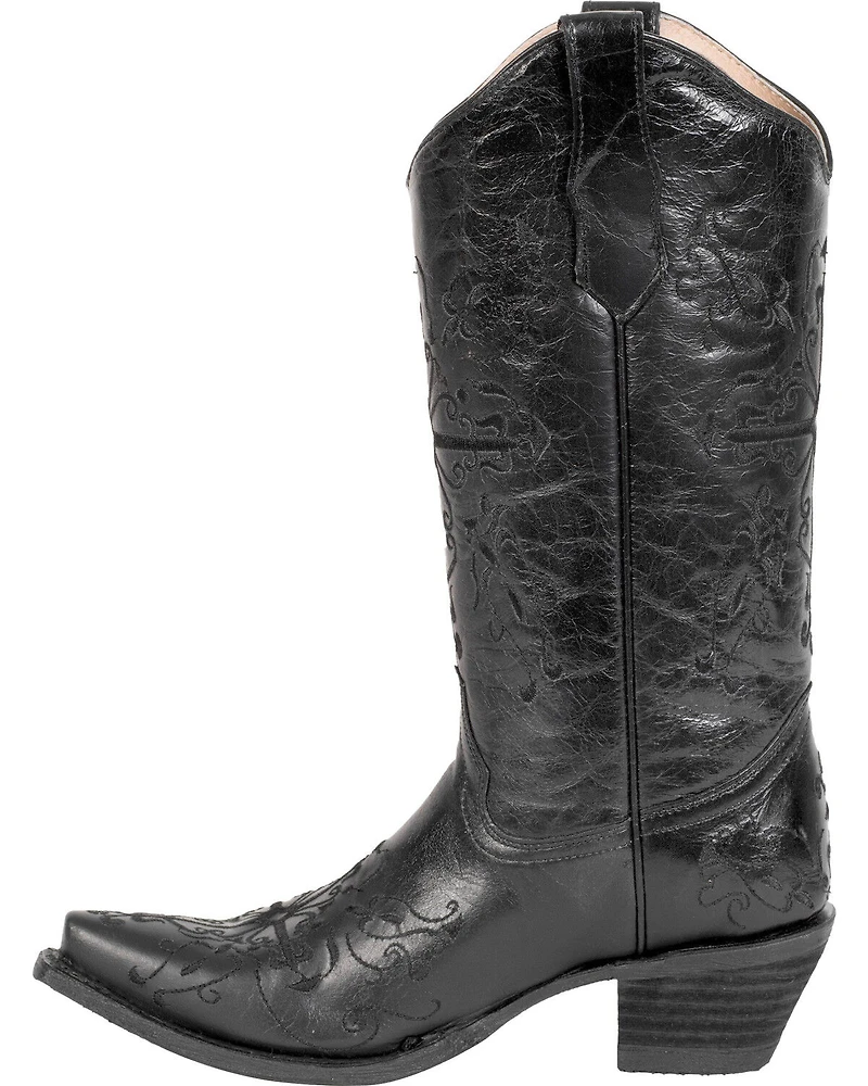 Circle G Women's Cross Embroidered Western Boots