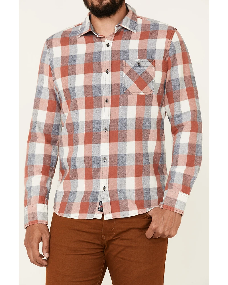 Flag & Anthem Men's Pagedale Vintage Wash Plaid Long Sleeve Button-Down Western Shirt