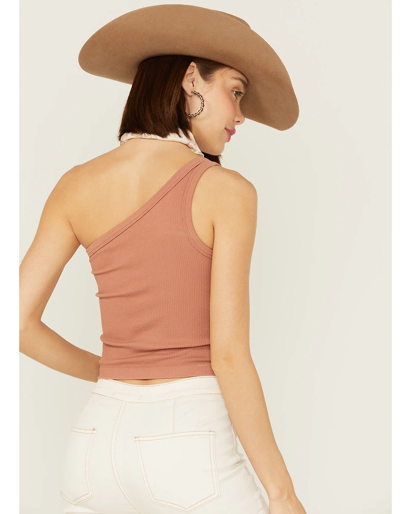 Fornia Women's Top One Cedar Wood Shoulder Ribbed Cami