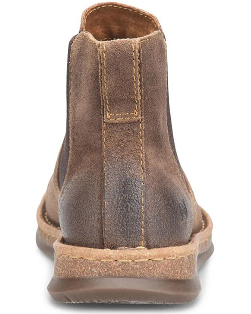 Born Men's Brody Distressed Ankle  Boots - Round Toe