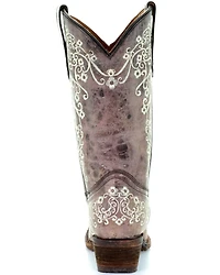 Corral Girls' Scroll Embroidery Western Boots