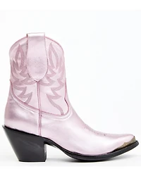 Idyllwind Women's Tickled Pink Metallic Leather Fashion Western Booties - Round Toe