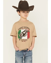 Cowboy Hardware Boys' Mexico Flag Bucking Bull Short Sleeve Graphic T-Shirt