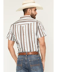 Sendero Provisions Men's Wyatt Serape Striped Short Sleeve Snap Western Shirt