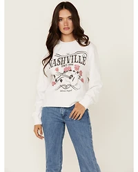 Bohemia Cowgirl Women's Nashville Short Sleeve Cropped Graphic Tee