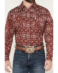 Cowboy Hardware Men's Bandana Long Sleeve Snap Stretch Western Shirt