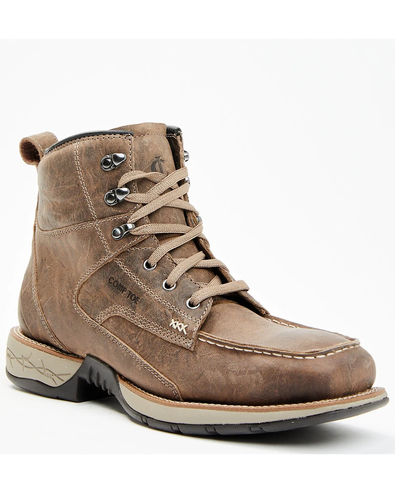 Cody James Men's 6.5" Xero Lite Lace-Up Moc Work Boots - Composite Toe