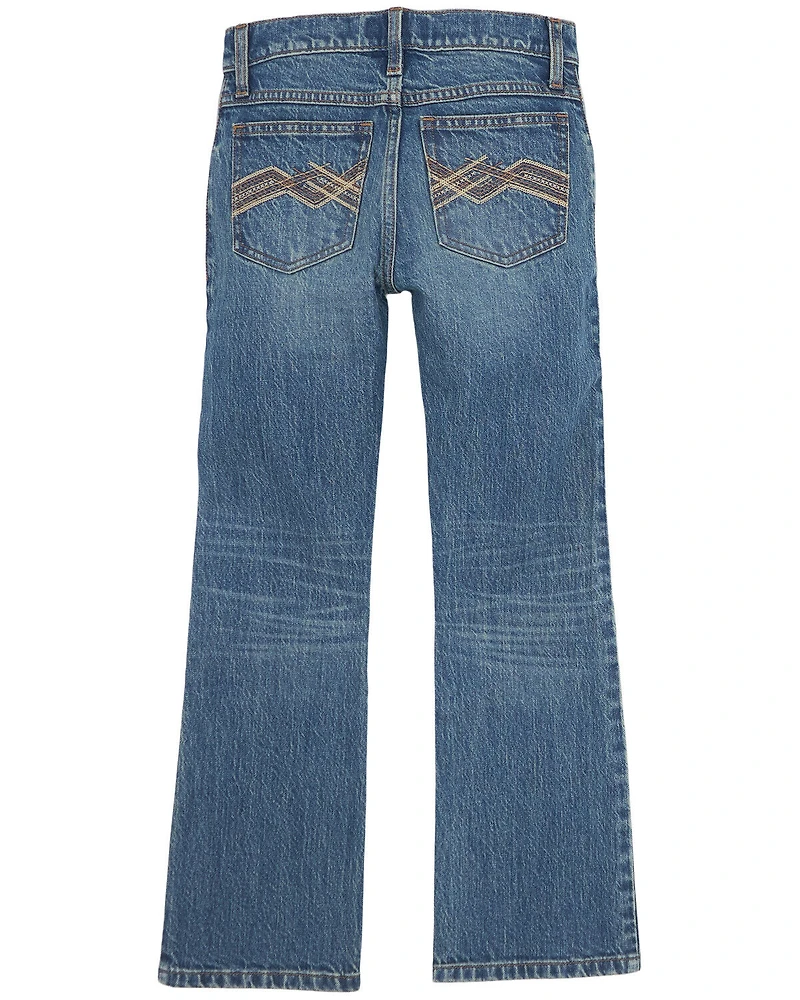 Wrangler 20X Boys' Medium Wash Montana Bootcut Stretch Denim Jeans