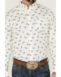 RANK 45® Men's Roughstock Paisley Geo Print Long Sleeve Button-Down Western Shirt