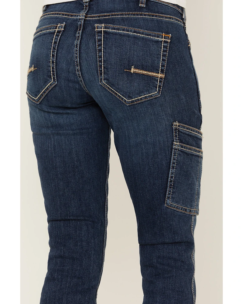 Ariat Women's Rebar Pilar Medium Wash Flex Riveter Bootcut Work Jeans