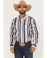 Cinch Men's Striped Long Sleeve Button-Down Western Shirt