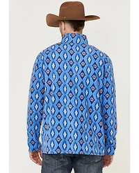 RANK 45® Men's Shadow Southwestern Print 1/4 Zip-Front Fleece Pullover