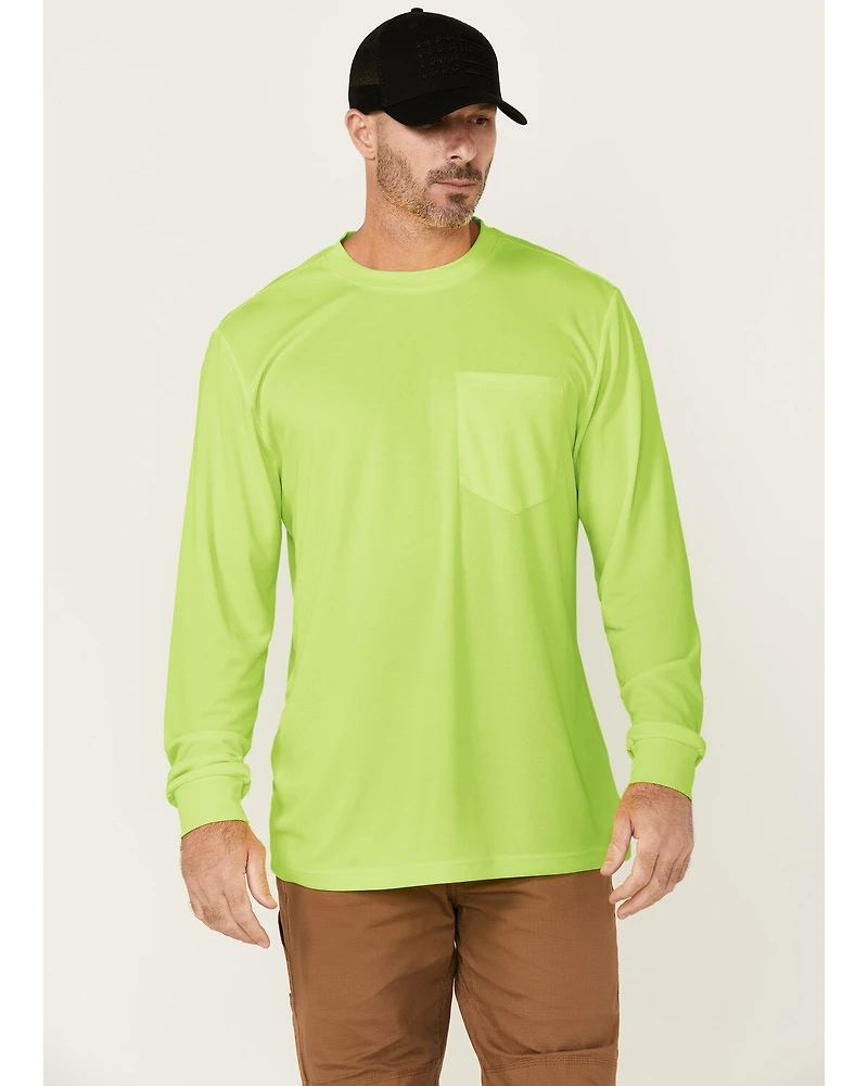 Hawx Men's Enhanced Visibility Long Sleeve Work T-Shirt