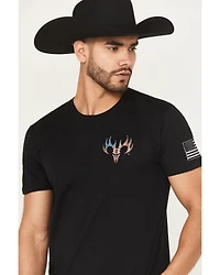 Buckwear Men's Bull Horns Short Sleeve Graphic