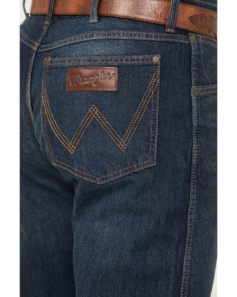 Wrangler Retro Men's 88MWZ Dark Wash Slim Fit Straight Stretch Denim Jeans