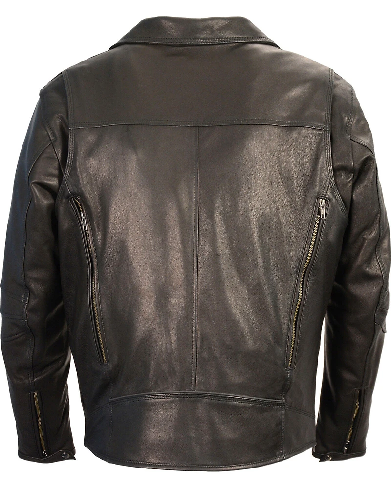 Milwaukee Leather Men's Lightweight Extra Long Biker Jacket - Big 4X