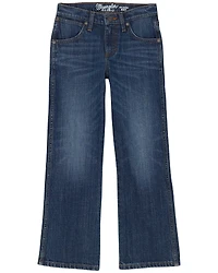 Wrangler Retro Little Boys' Jackson Hole Dark Wash Relaxed Bootcut Stretch Denim Jeans