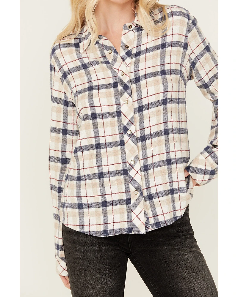 Idyllwind Women's Binkley Plaid Print Long Sleeve Pearl Snap Western Shirt