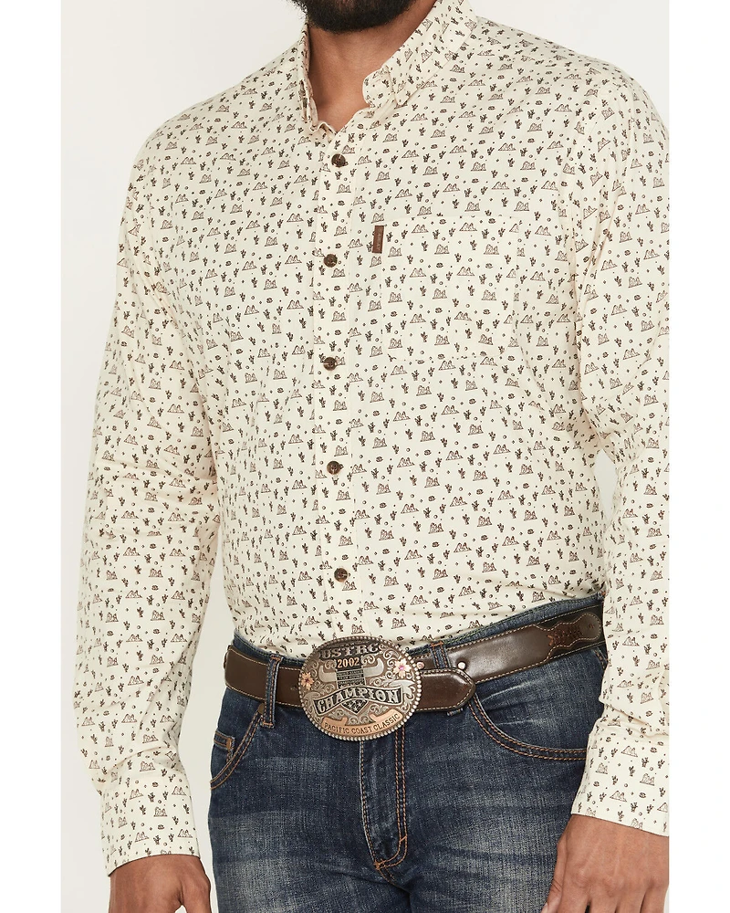 Ariat Men's Milton Printed Long Sleeve Button-Down Western Shirt
