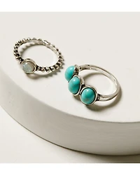 Shyanne Women's Snake, Stone and Rhinestone Ring Set - 5 Piece