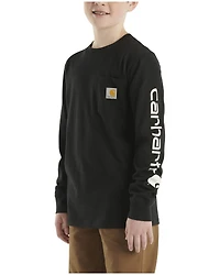 Carhartt Boys' Logo Pocket Long Sleeve T-Shirt