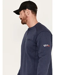 Ariat Men's Rebar FR Air Refinery Henley Long Sleeve Work Shirt - Tall