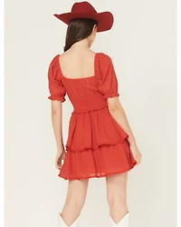 Ash & Violet Women's Cliff Dot Short Sleeve Mini Dress