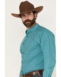 Ariat Men's Jordy Medallion Print Long Sleeve Button-Down Western Shirt