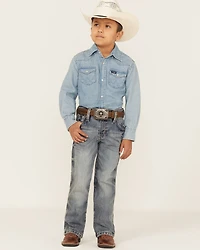 Wrangler Little Boys' Greeley Relaxed Bootcut Jeans