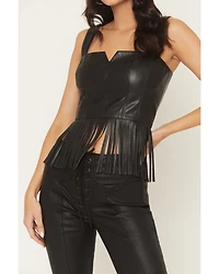 Idyllwind Women's Roycroft Faux Leather Fringe Bustier