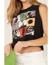 Wrangler X Fender Women's Album Cover Graphic Cropped Tank Top