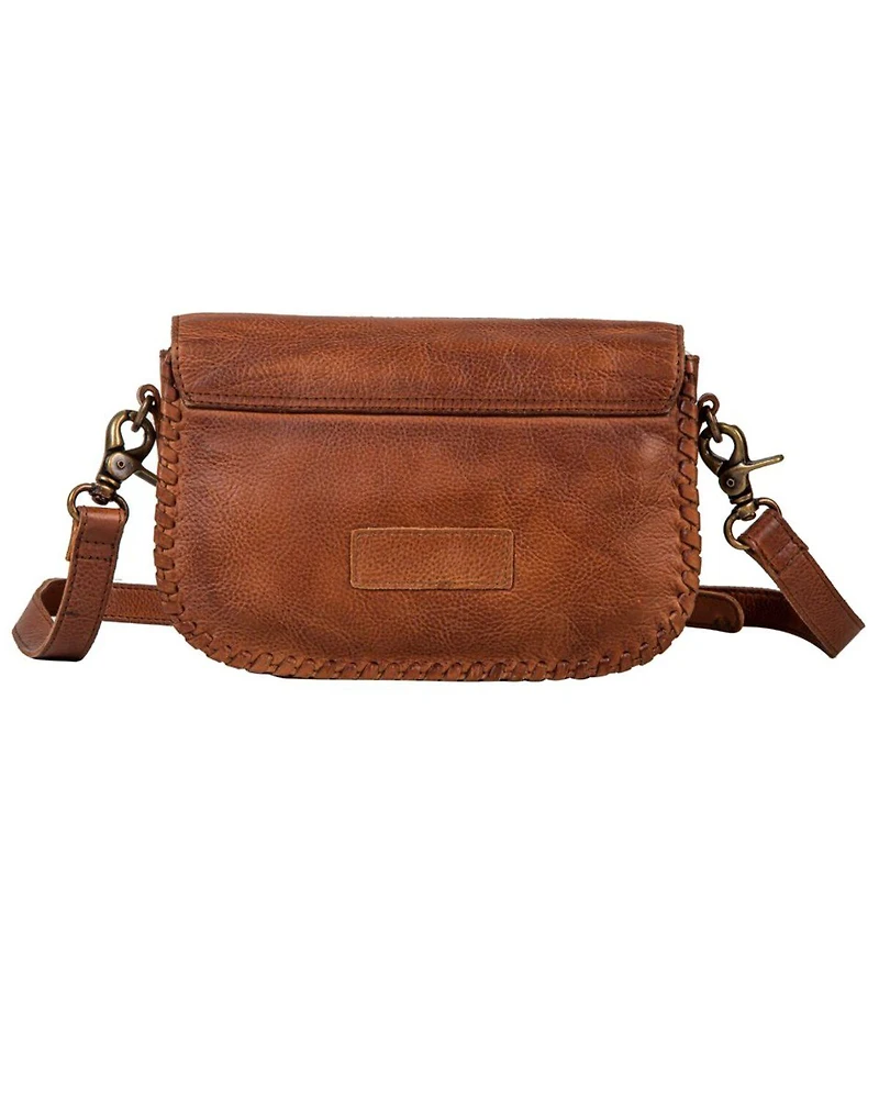 Myra Bag Women's Lobeth Accent Leather And Hairon Crossbody Bag