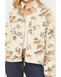 Shyanne Women's Floral Print Sherpa Jacket