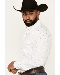 Ely Walker Men's Diamond Southwestern Print Long Sleeve Snap Western Shirt