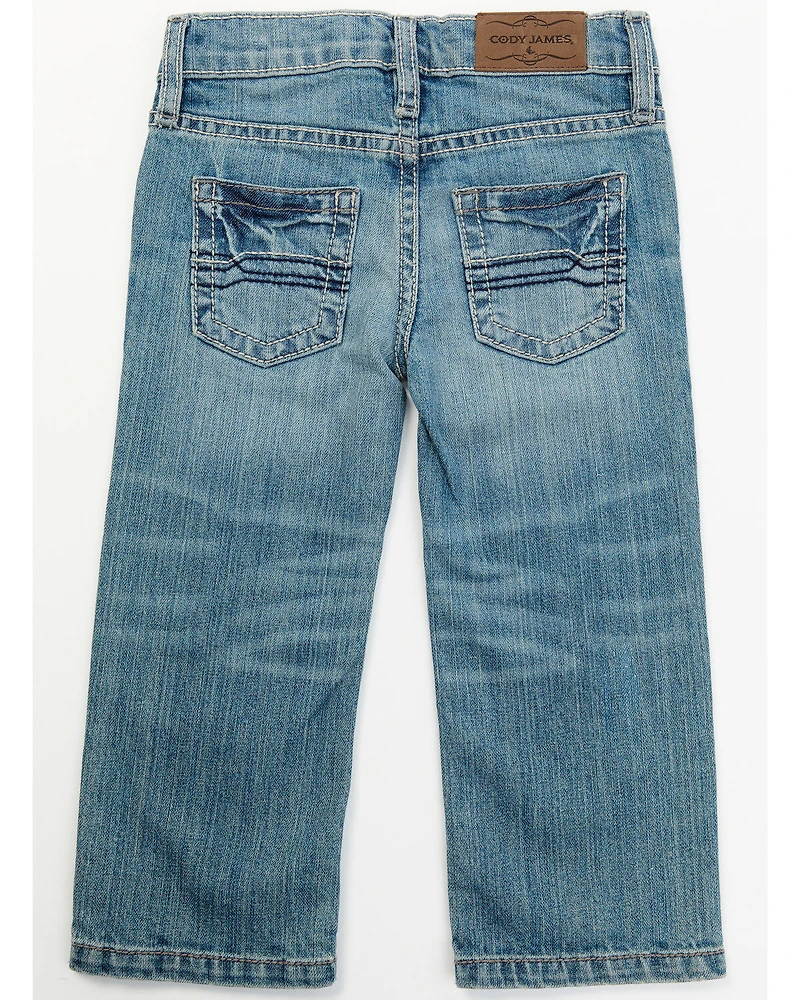 Cody James Boys' Hamshackle Wash Relaxed Bootcut Stretch Denim Jeans