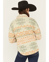 Rock & Roll Denim Women's Southwestern Print Long Sleeve Button-Down Western Shirt
