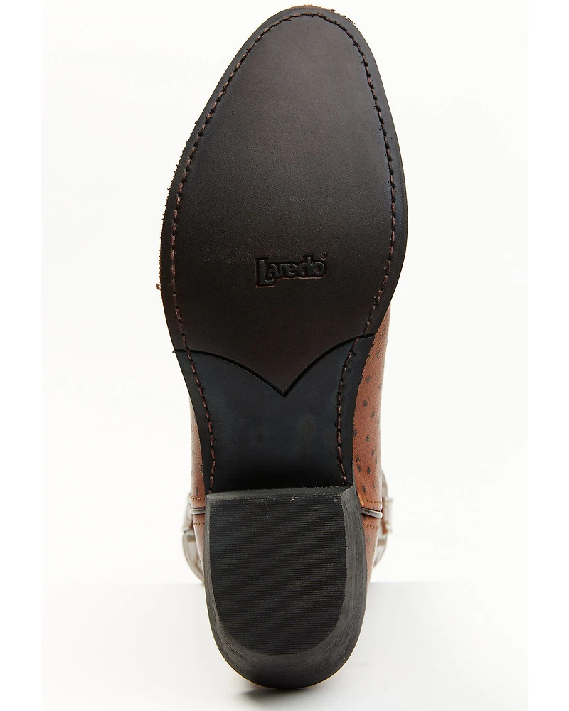 Laredo Men's Ostrich Print Western Boots - Round Toe