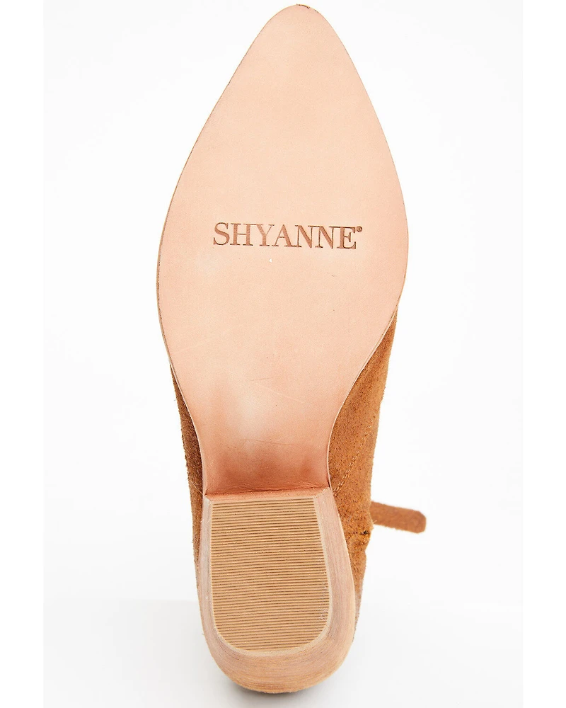 Shyanne Women's Jodi Suede Leather Booties - Round Toe