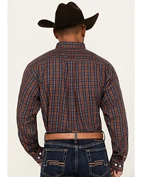 Ariat Men's Iker Plaid Print Long Sleeve Button-Down Western Shirt