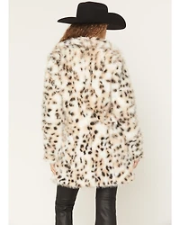 Shyanne Women's Peregrine Long Leopard Print Faux Fur Coat