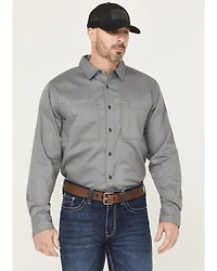 Hawx Men's FR Herringbone Long Sleeve Button-Down Work Shirt