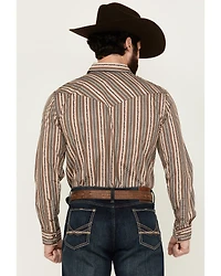 Gibson Men's Show Downer Floral Striped Long Sleeve Snap Western Shirt