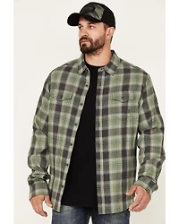 Brothers and Sons Men's Plaid Print Long Sleeve Button Down Flannel Shirt